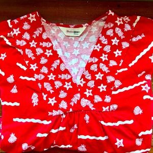 💥NWT💥VINTAGE💥Shadowline 80s Thick Cotton Kaftan Long Red Muumuu Lounge Dress